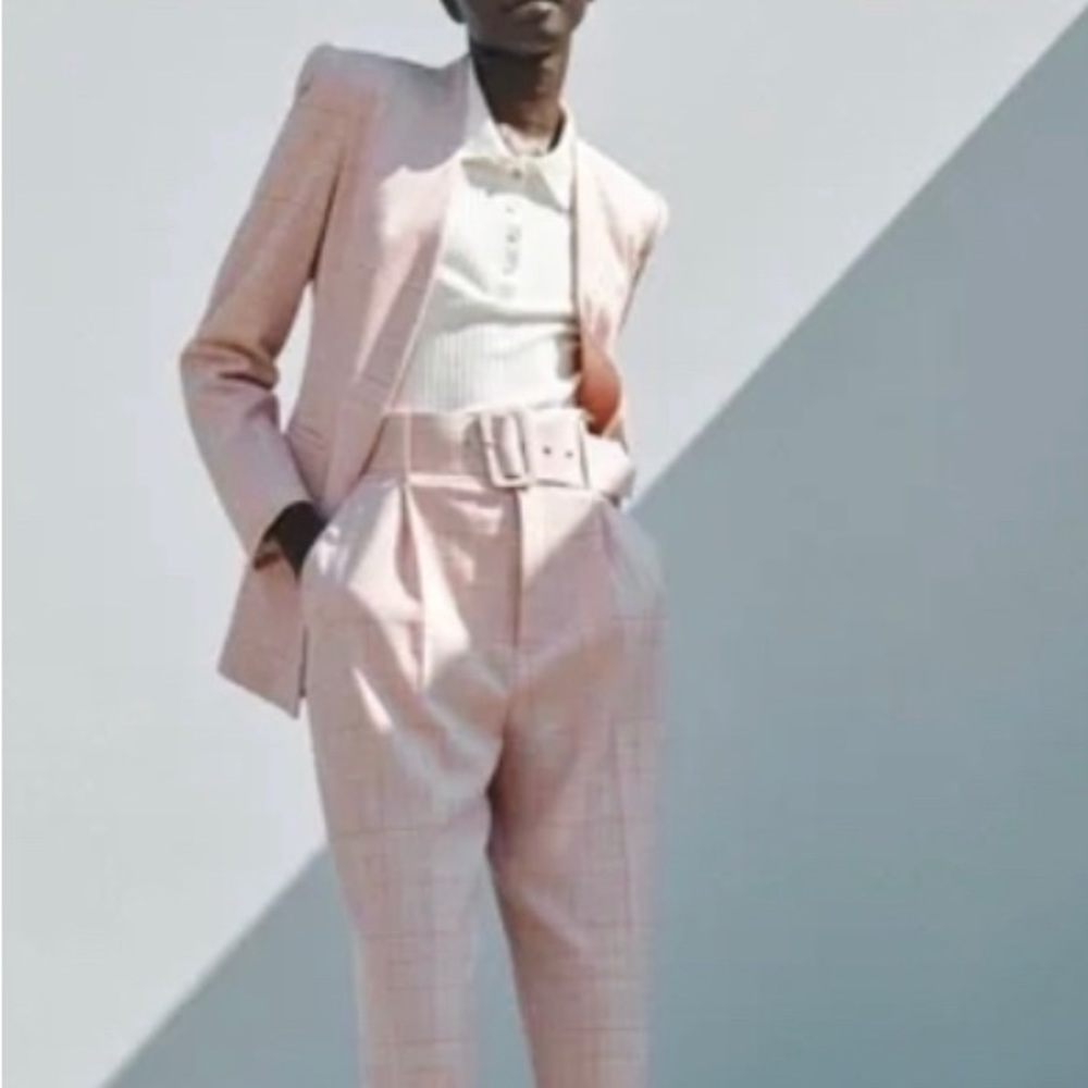 ZARA 2 PIECE PLAID BLAZER & PANTS SET